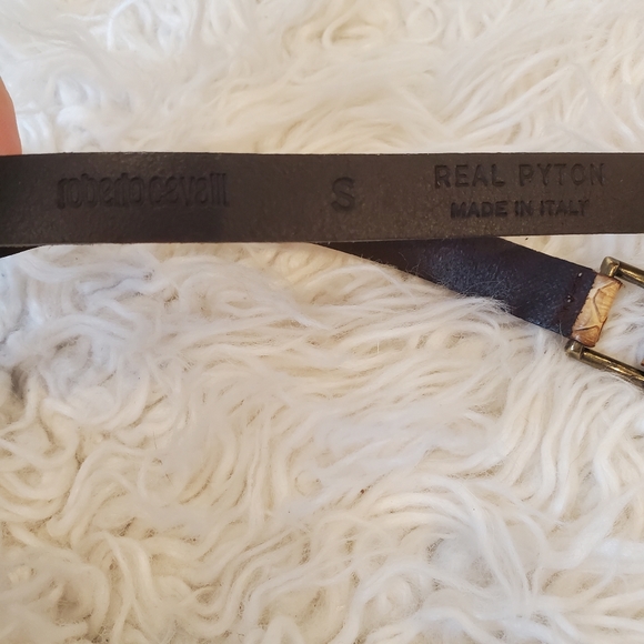 ROBERTO Cavalli| Womens thin python belt tan |size small main image 8